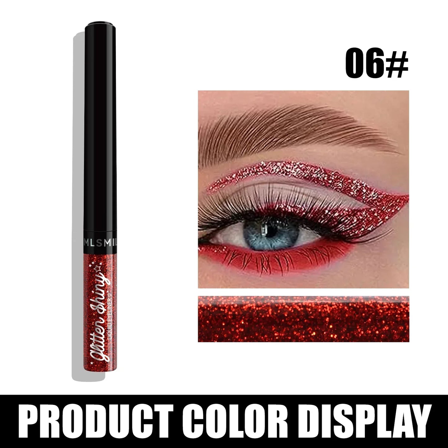 Eyeliner scintillant diamant – 12 couleurs, liquide, waterproof et résistant à la sueur, fard à paupières professionnel