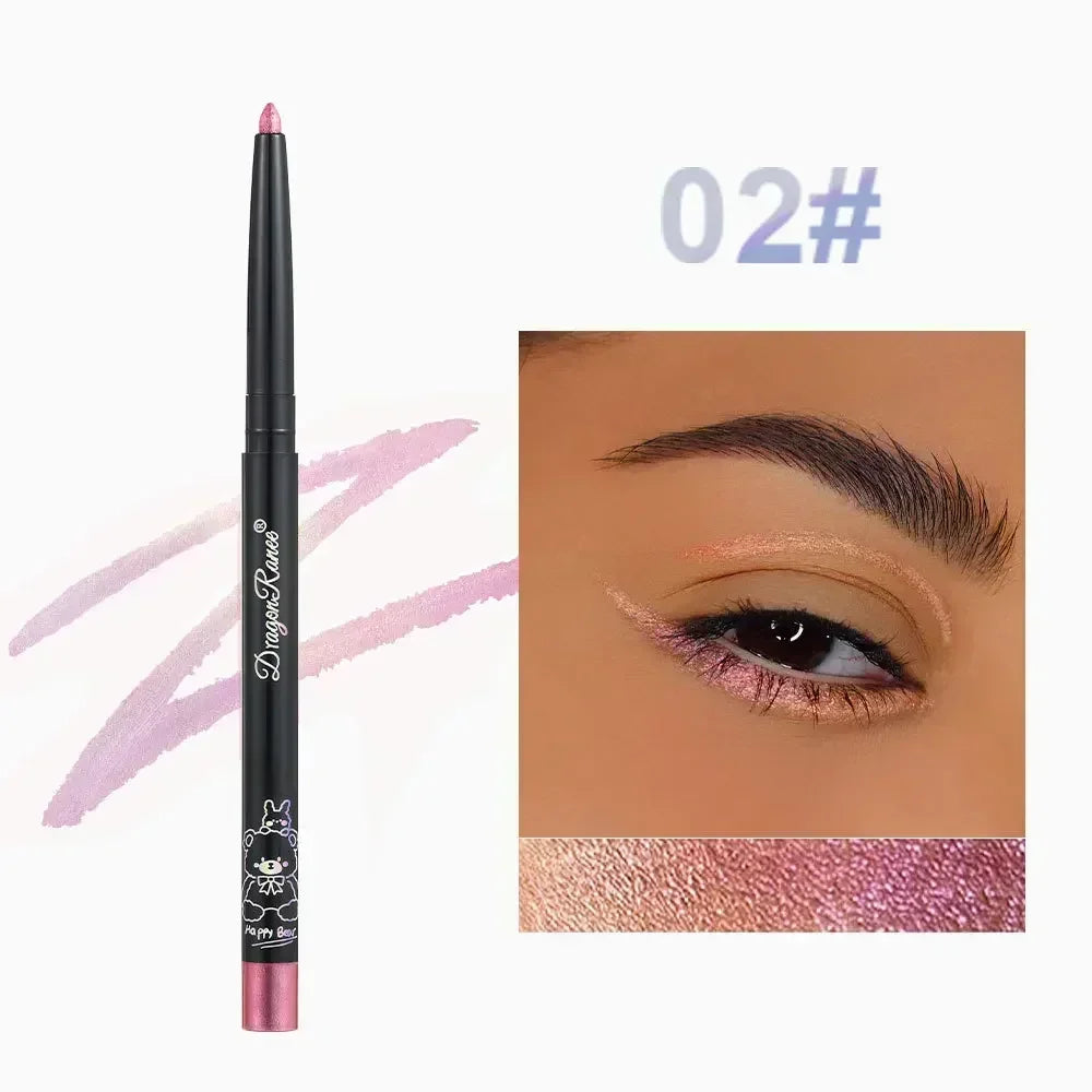 Eyeliner Pailleté– Multi-Chrome, Longue Tenue, Métallique, Ombre à Paupières Brillante, Teintes Vert et Violet