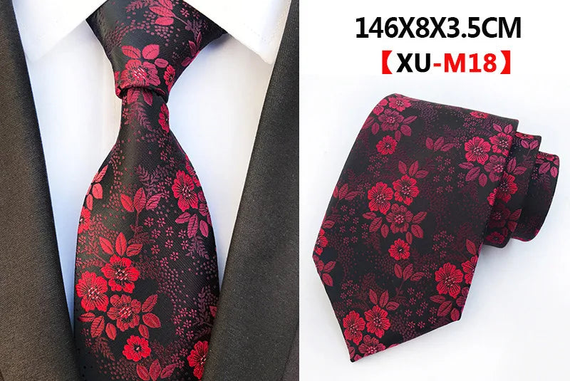 Cravate Homme en Soie 8 cm – Motif Floral Vert et Bleu, Jacquard, pour Costume, Mariage, Fête, Affaires, Cravate Formelle et Cadeau