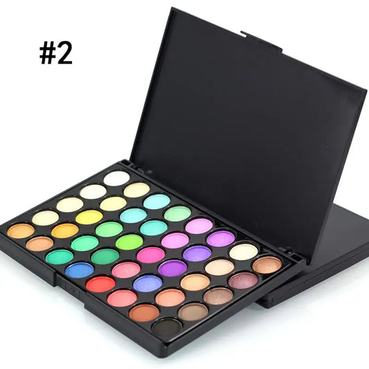 Palette fards à paupières 40 couleurs – Mat et scintillant, tons terre, longue tenue et anti-bavure, kit maquillage coréen