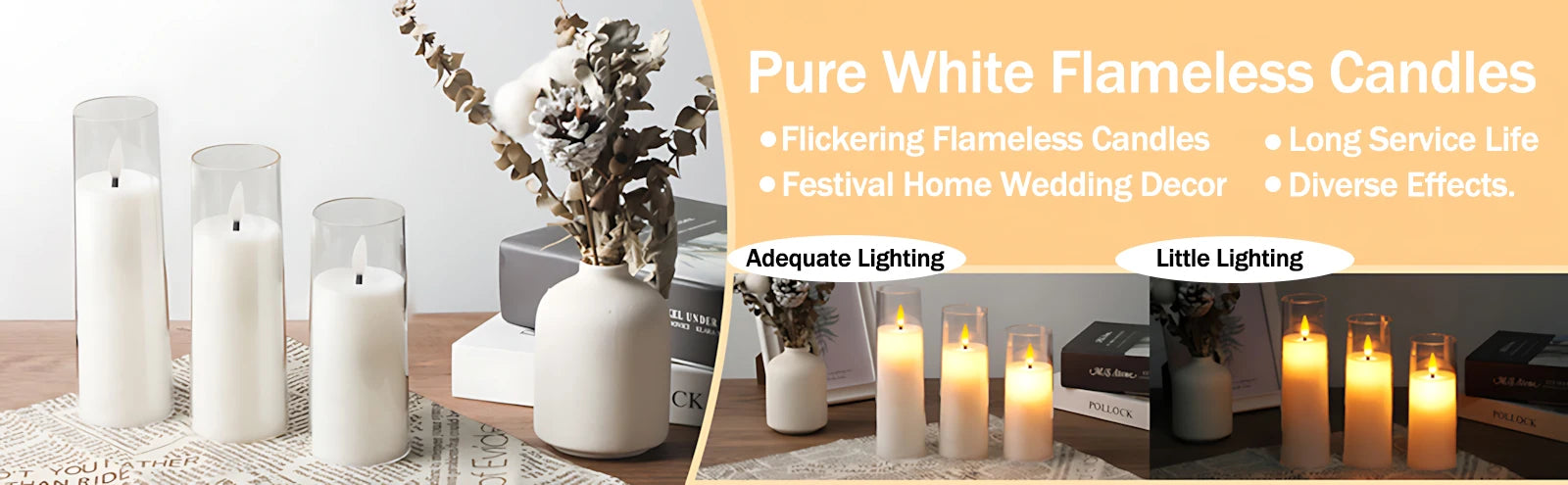 LED Flameless Tea Light Candles (6–90 PCS) – Flickering Acrylic Cup Candles for Weddings & Events
