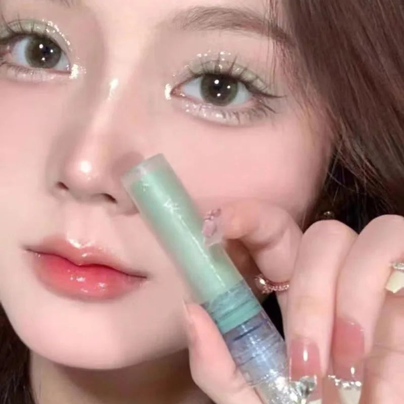 Ombre à paupières liquide bleue 2 en 1, mate, pailletée, nacrée, maquillage pour les yeux, effet gouttelette illuminatrice, outils de beauté
