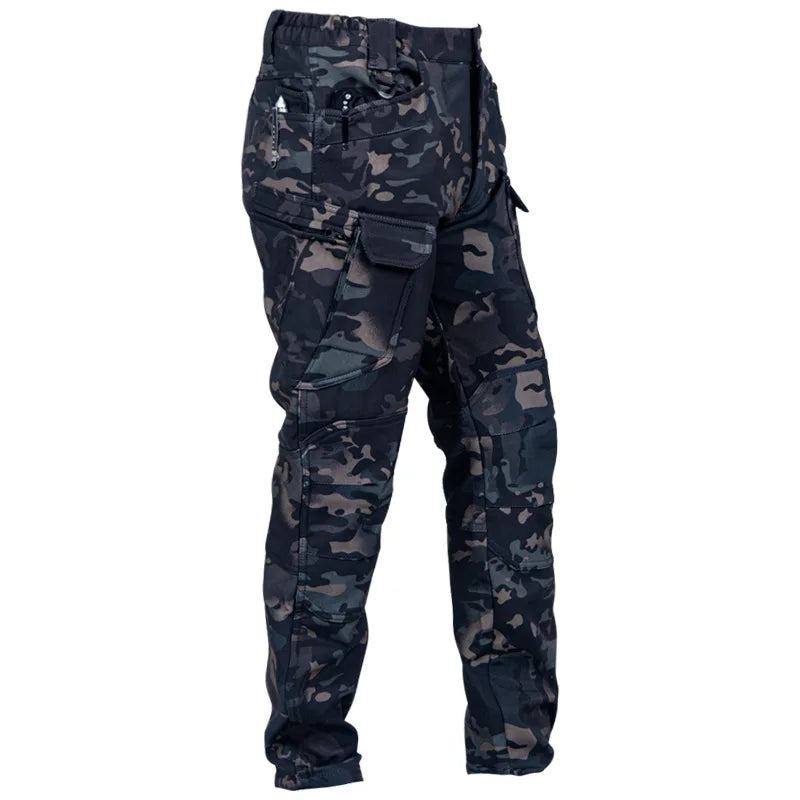 Pantalon d’Hiver Homme – Imperméable, Doublé Polaire, Snowboard et Ski, Softshell, Multi-Poches, Pantalon de Travail et Outdoor