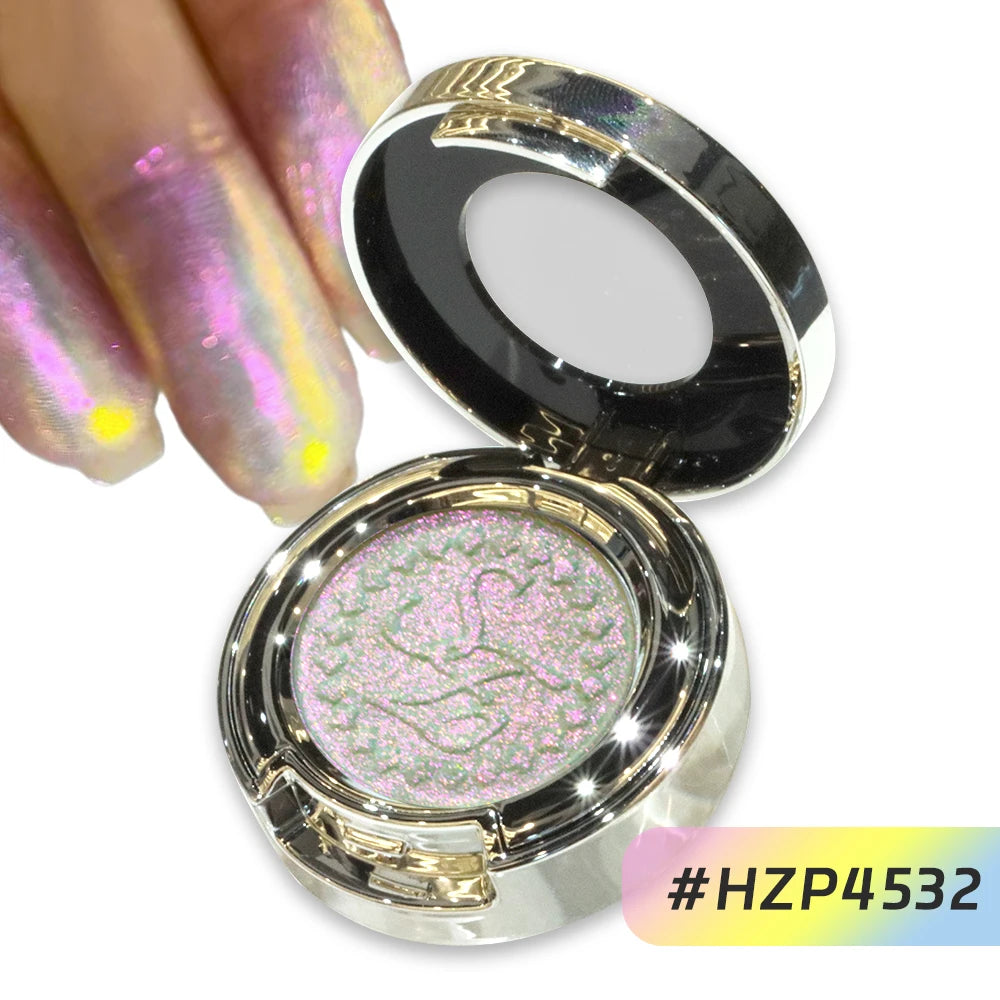 Ombres à paupières multichromes longue tenue à paillettes, un seul fard à paupières, maquillage pour les yeux pour femmes