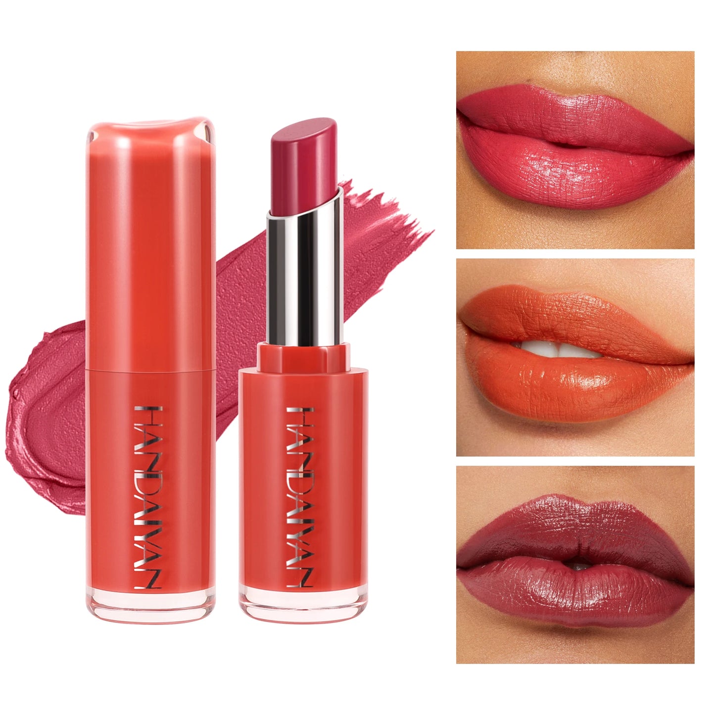 Rouge à Lèvres Velours Mat 8 Couleurs – Longue Tenue, Couleur Intense, Anti-Chute, Hydratant, Fini Naturel