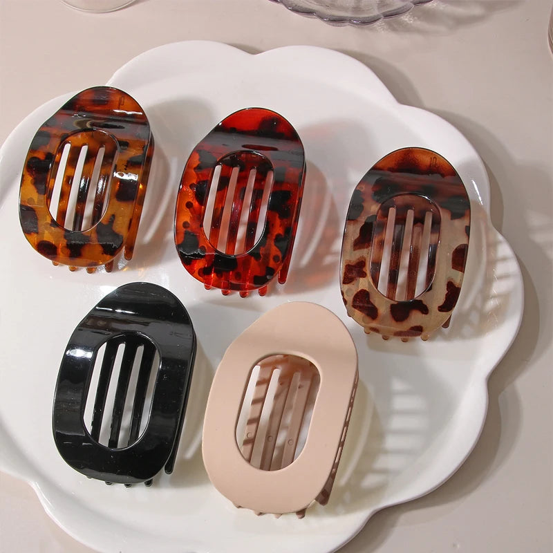 « Pince Cheveux Femme – Léopard, Grande & Plate »