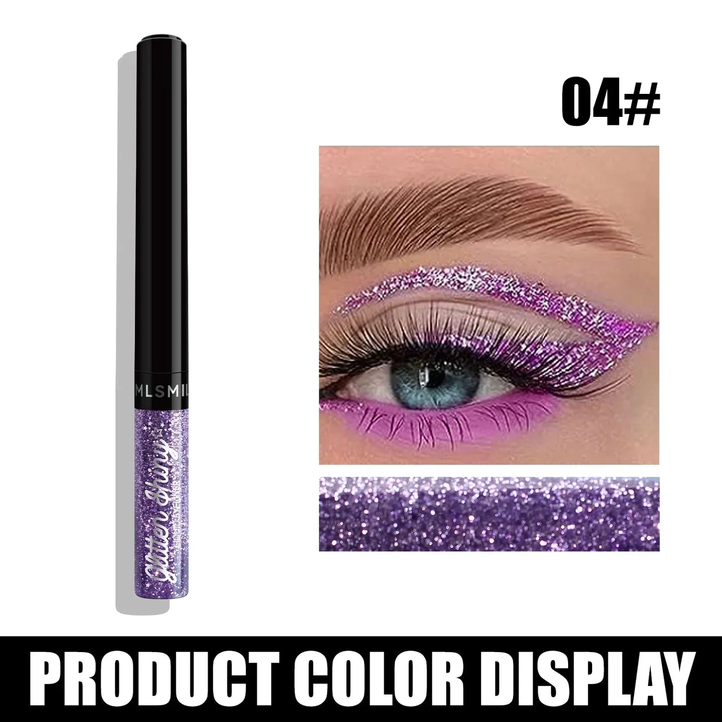 Eyeliner scintillant diamant – 12 couleurs, liquide, waterproof et résistant à la sueur, fard à paupières professionnel