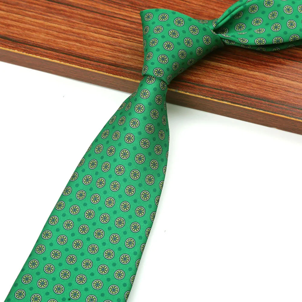 « Cravate Homme 8 cm – Imprimé Paisley & Floral »