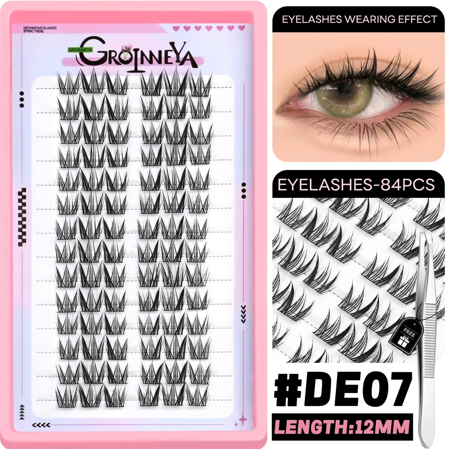 Grappes de cils DIY – Cils manga, multi-styles, effet naturel – Faux cils pour extensions et maquillage professionnel