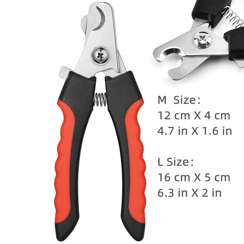 Professional Pet Nail Clipper with Safety Guard – Stainless Steel Grooming Tool