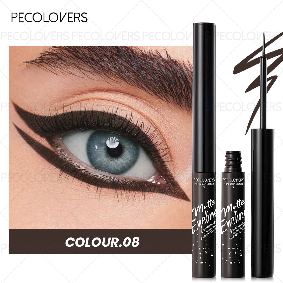 1 crayon eyeliner liquide mat waterproof longue tenue, sans bavure, idéal pour les cadeaux
