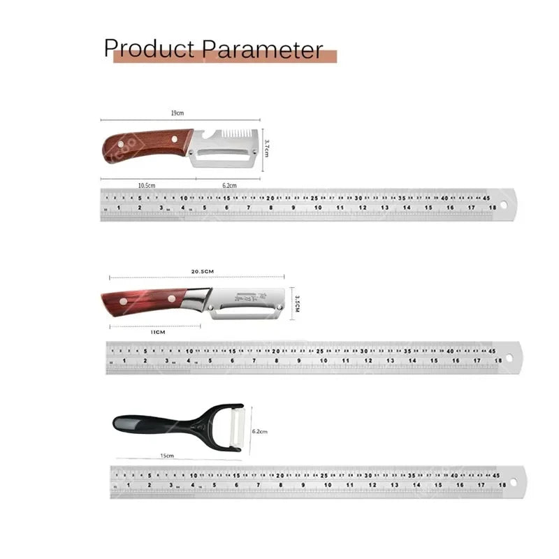 Multifunction Kitchen Peeler – Stainless Steel Vegetable Peeler, Fruit Paring Knife & 2-in-1 Bottle Opener