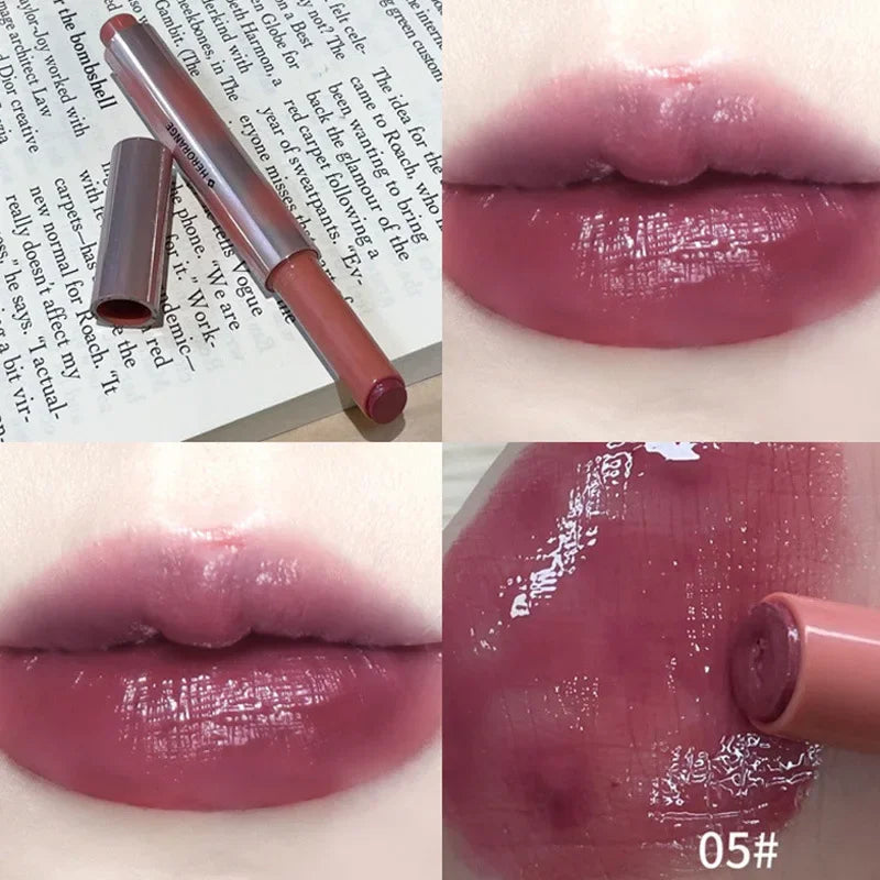 Rouge à Lèvres Gelée Fraise – Hydratant, Gloss Transparent, Non Collant, Teinte Brillante, Maquillage Coréen