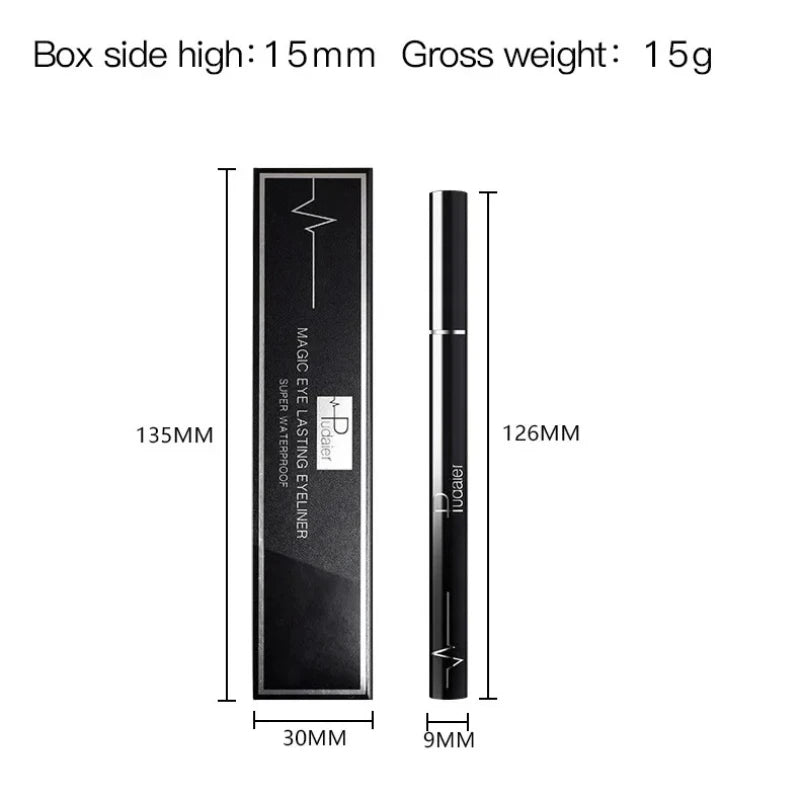 Crayon pour les yeux Super fin, magique, durable, imperméable, séchage rapide, cosmétiques, séchage rapide, stylo Eyeliner mince et élargi