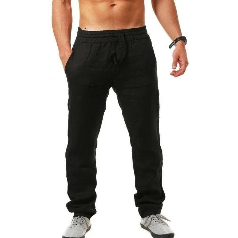 Pantalon Homme Coton et Lin – Respirant, Élégant et Confortable