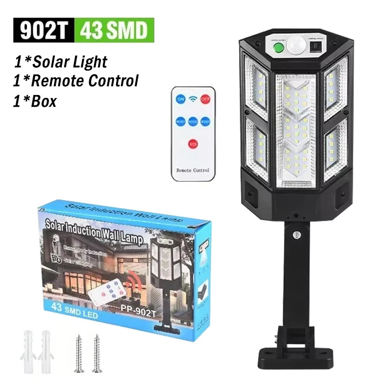 30000LM Solar LED Lights Outdoor Solar Lights Of Motion Sensor 3 Modes Waterproof IP65 Solar Garden Light Street Yard Lantern