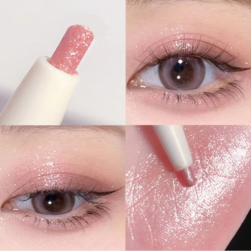 Stylo Pailleté Rose – Couleur Naturelle, Effet Lumineux, Mat, Crayon Fard à Paupières, Colle Eyeliner, Étanche, Maquillage Coréen