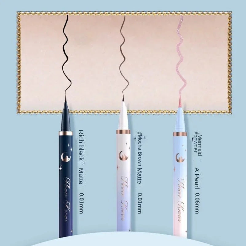 Eyeliner Stylo Imperméable Super Fin Précis Longue Tenue Professionnelle Crayon Eyeliner Liquide pour Femmes