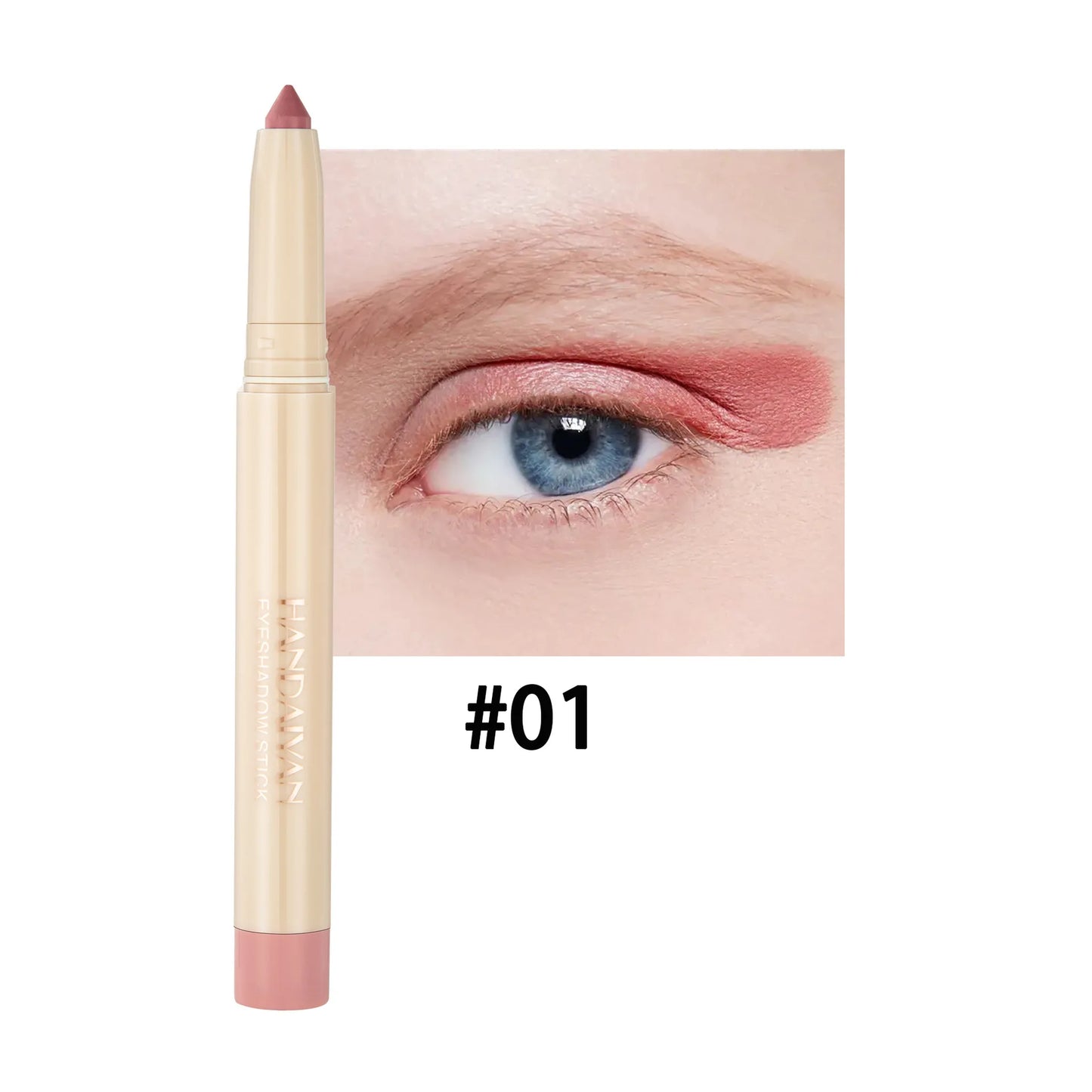 Crayon yeux dual-use – eyeliner et fard à paupières, mat, naturel, adapté pour maquillage de nuit ou clubbing, pointe ajustable