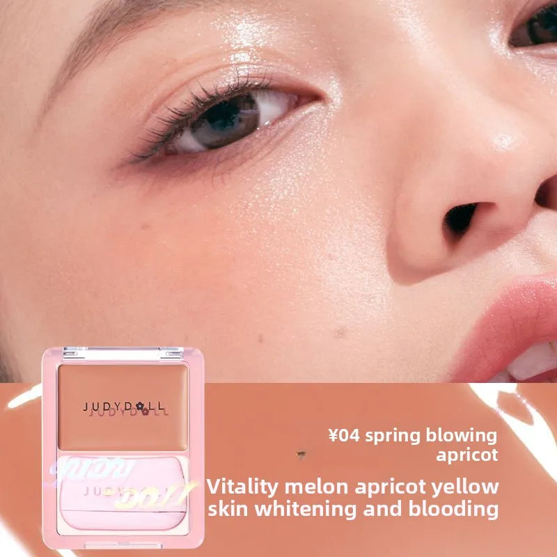 Palette Crème— Blush et Highlighter, Fini Lumineux (Dewy Glow), Multi-Usage pour Joues, Yeux et Lèvres, Effet Floutant et Volumisant