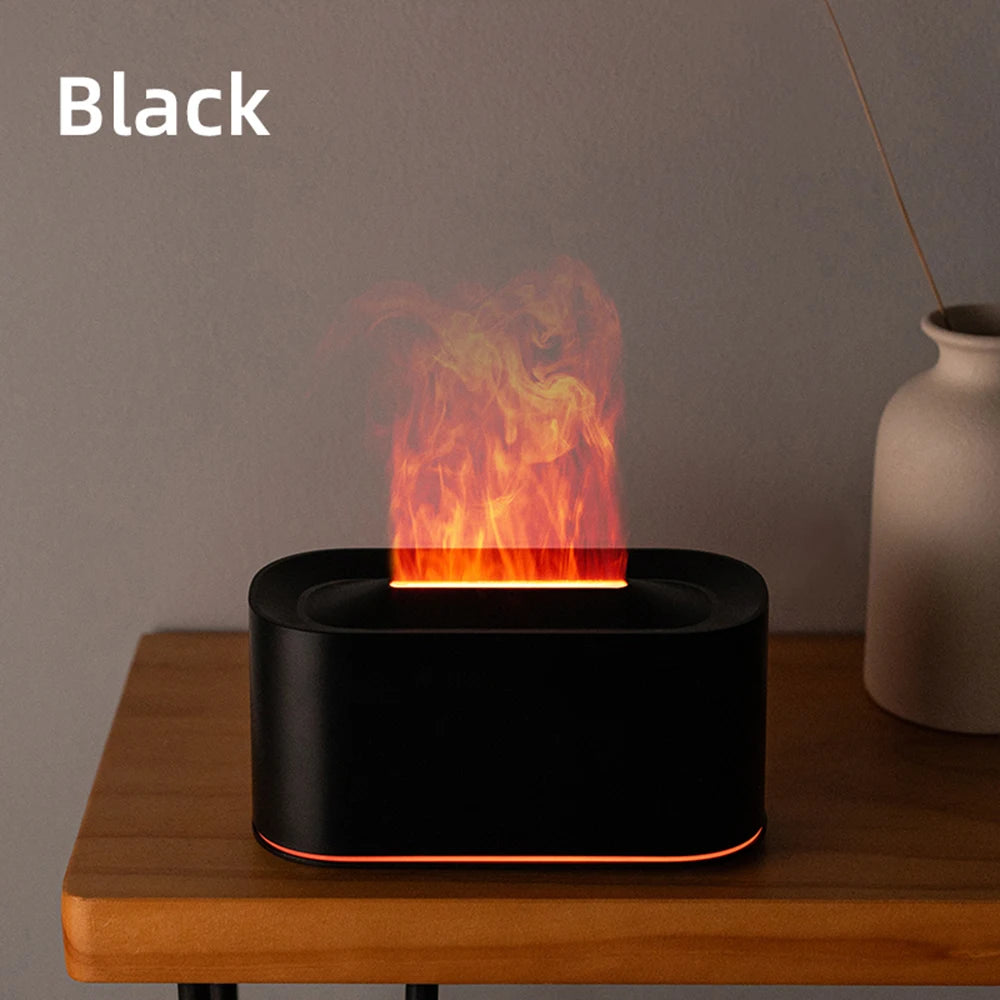 Flame Aroma Diffuser – Colorful LED Essential Oil Humidifier for Home & Relaxation