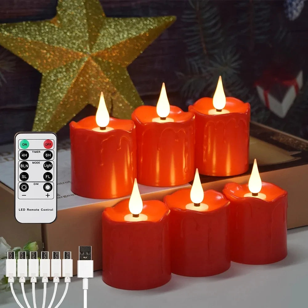 Rechargeable Waterproof LED Candles – Flameless Remote-Control Tea Lights for Home Decor