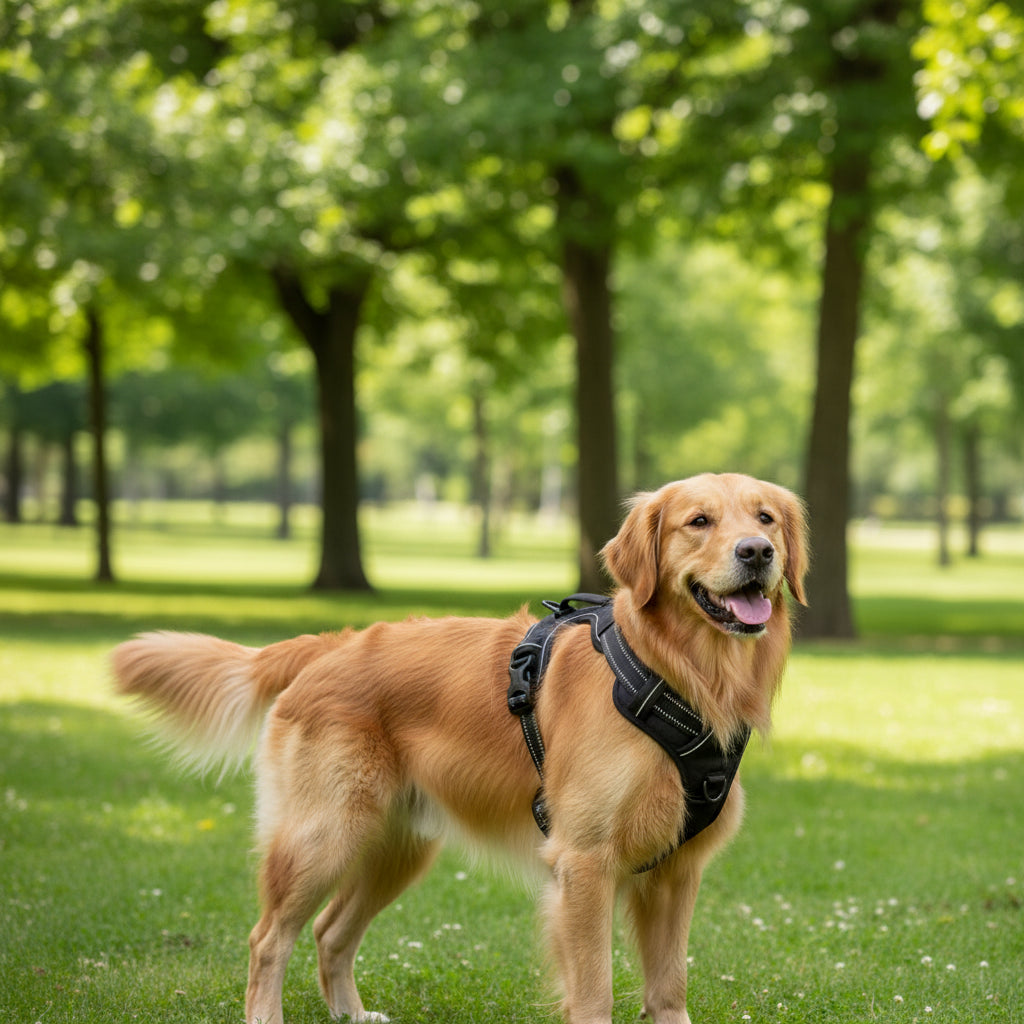 Adjustable No-Pull Dog Harness – Reflective Front-Clip Harness with Handle