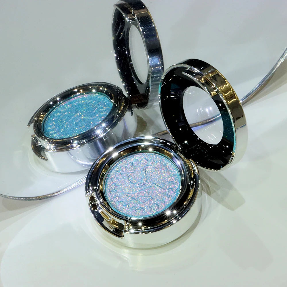 Ombres à paupières multichromes longue tenue à paillettes, un seul fard à paupières, maquillage pour les yeux pour femmes