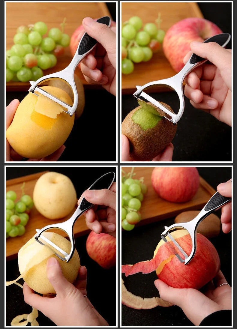Multifunction Stainless Steel Vegetable Peeler – Potato, Carrot & Fruit Peeler with Grater Kitchen Tool