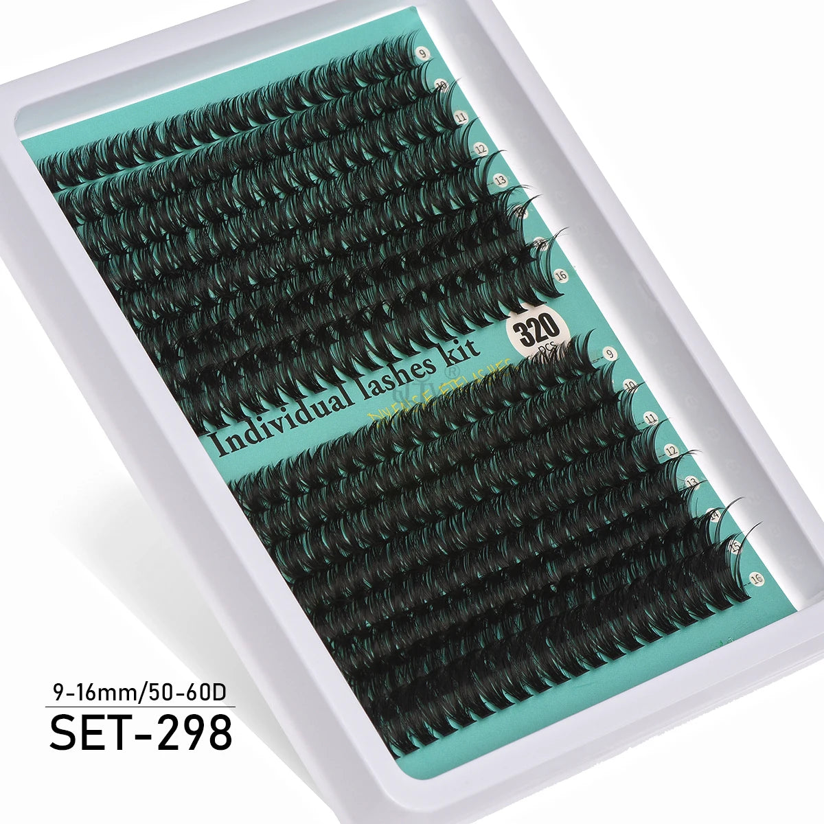 600 pcs Extensions de cils individuels – Grappes épaisses et volumineuses, 30D/100D, longueurs mixtes, DIY – Cils faciles à appliquer et à retirer