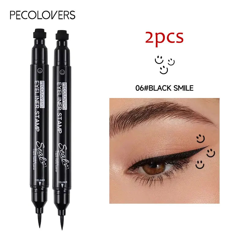 Eyeliner Liquide Étoile Noir – Crayon Yeux avec Tampon Lune 2 en 1, Étanche, Longue Tenue, Application Facile, Maquillage des Yeux
