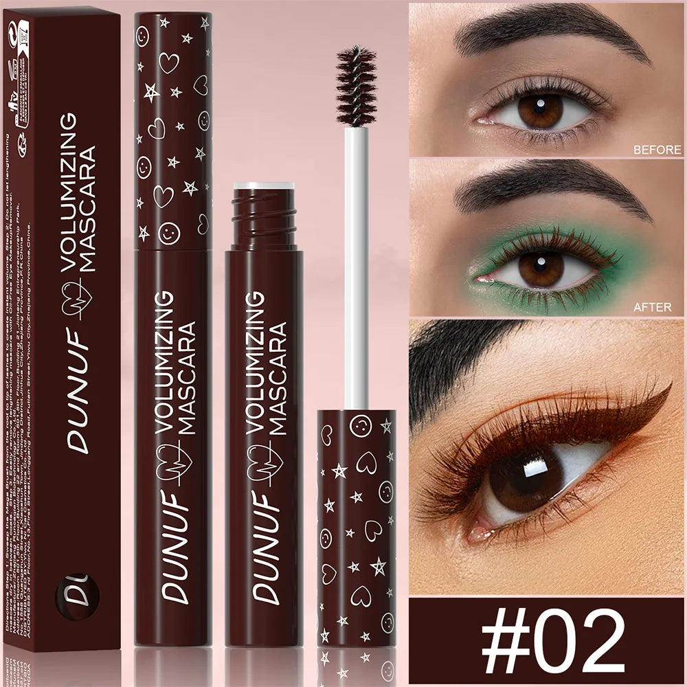 Mascara coloré  longue tenue waterproof dense, fin et recourbant anti-bavure et anti-agglomération cils naturels facile à appliquer