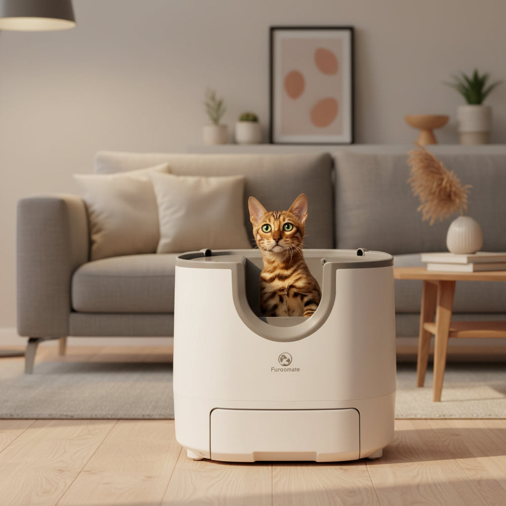 Self-Cleaning Open-Top Cat Litter Box – Extra Large Automatic Litter Box