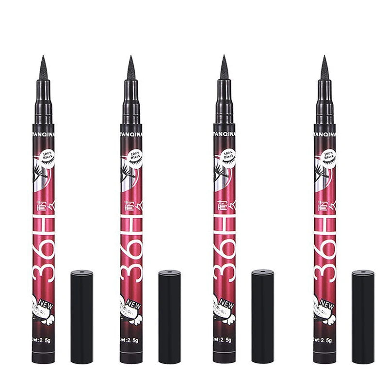Eyeliner Liquide Noir — Formule **imperméable et longue tenue jusqu’à 36h**, séchage rapide sans bavure. Pointe fine et fluide pour un tracé précis et intense. Parfait pour un regard défini et un maquillage professionnel durable.