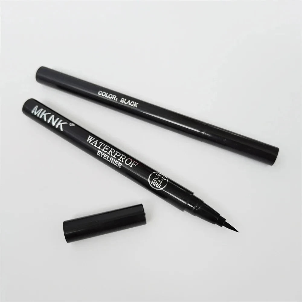 Crayon Eyeliner Noir – Séchage Rapide, Longue Tenue 24h, Mat, Waterproof, Anti-Bavure, Maquillage des Yeux