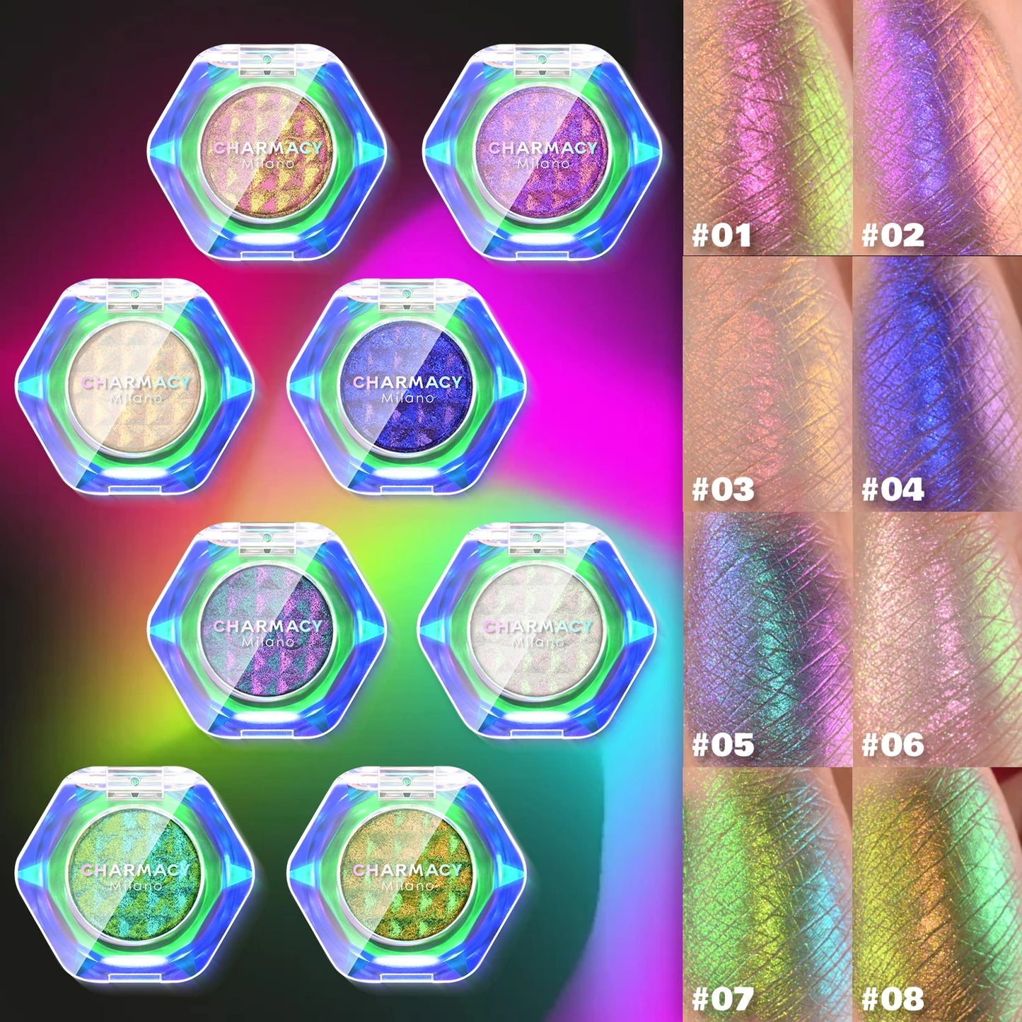 **« Palette fards à paupières 8 couleurs – Scintillant, waterproof et longue tenue »**