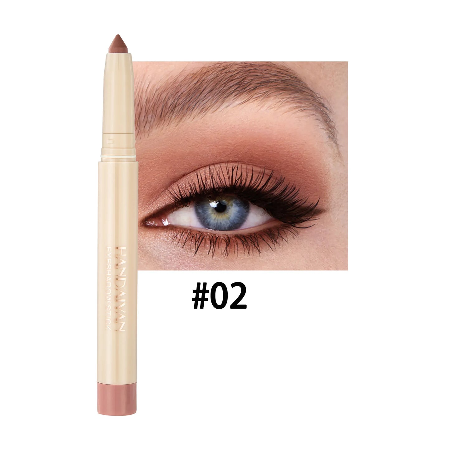 Crayon yeux dual-use – eyeliner et fard à paupières, mat, naturel, adapté pour maquillage de nuit ou clubbing, pointe ajustable
