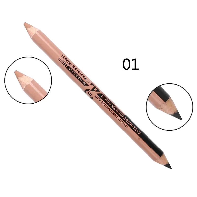 Crayon Maquillage 2 en 1 — Eyeliner et Anti-cernes, Double Embout, Longue Tenue, Waterproof, Stylo pour Yeux, Outil Maquillage