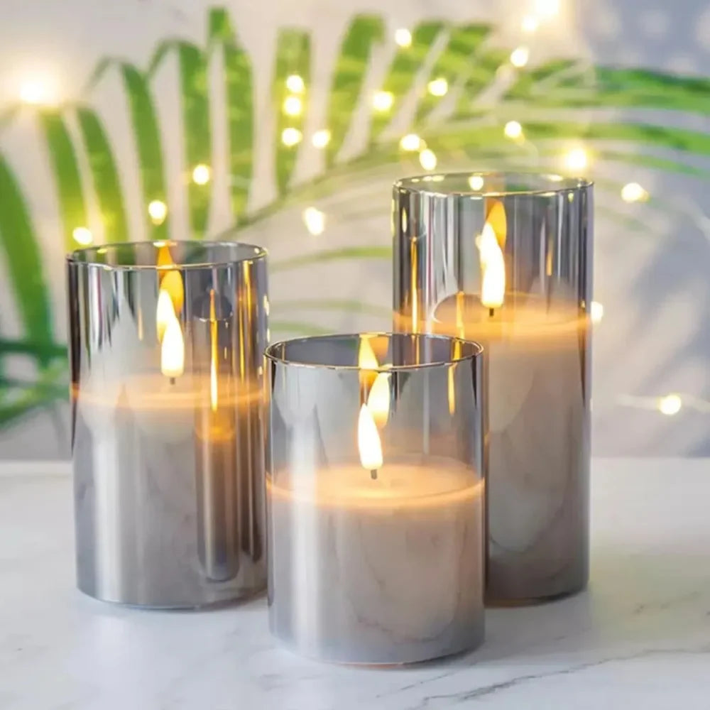 3PCS LED Flameless Candles with Remote Control – Flickering Candle Set for Home & Event Decor