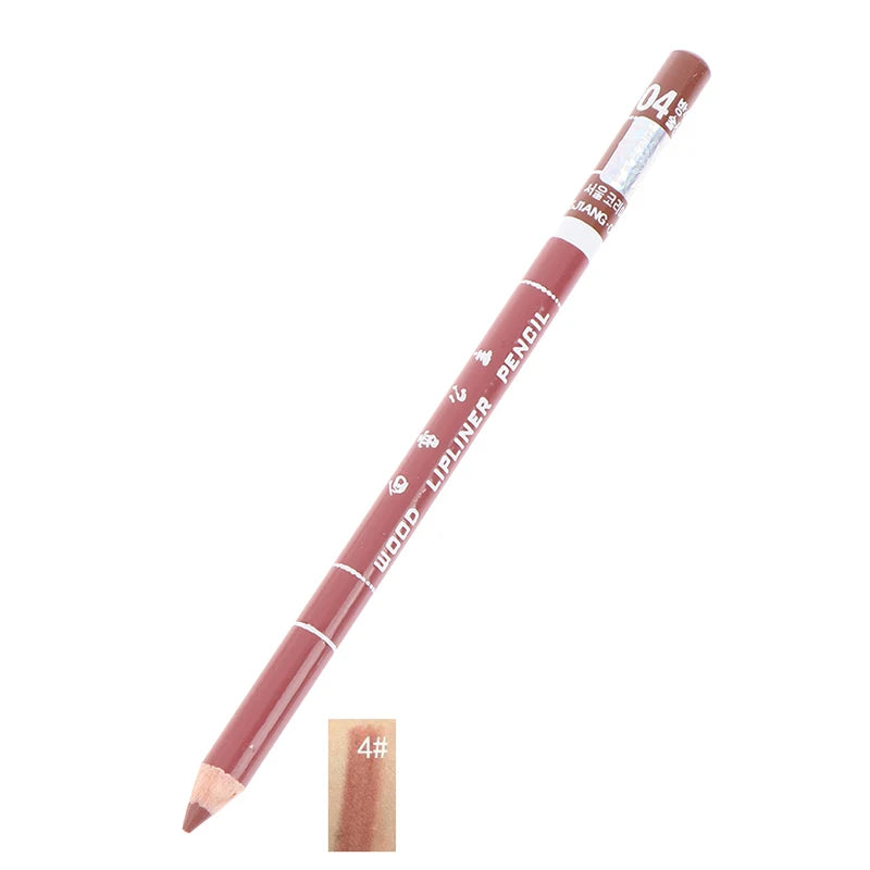 Crayon à Lèvres Professionnel en Bois – Waterproof, Doux, Longue Tenue, Maquillage pour Femmes, 28 Couleurs