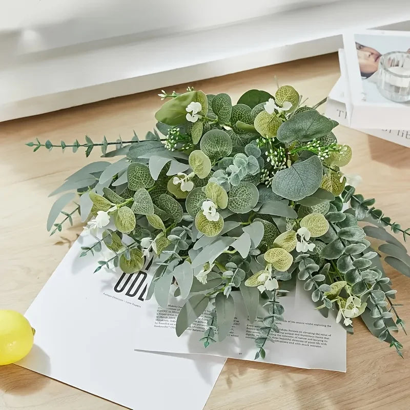 50PCS Artificial Eucalyptus Stems – Mixed Greenery Bouquet for DIY Décor
