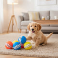 Squeaky Rubber Dog Ball Toy – Interactive Chew Toy for Small Dogs