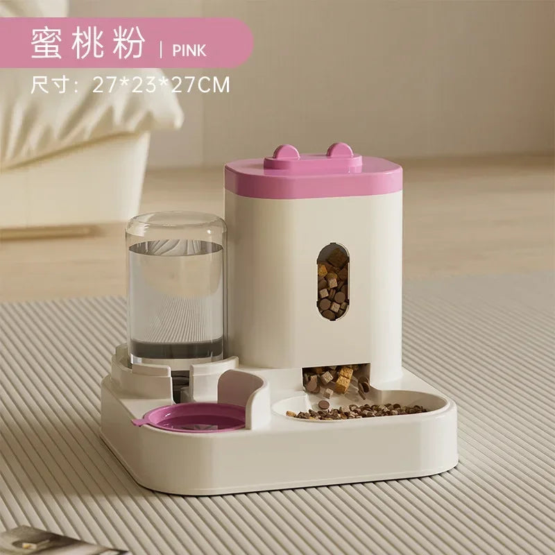 Automatic Pet Feeder & Water Dispenser – Large Capacity Food and Water Station