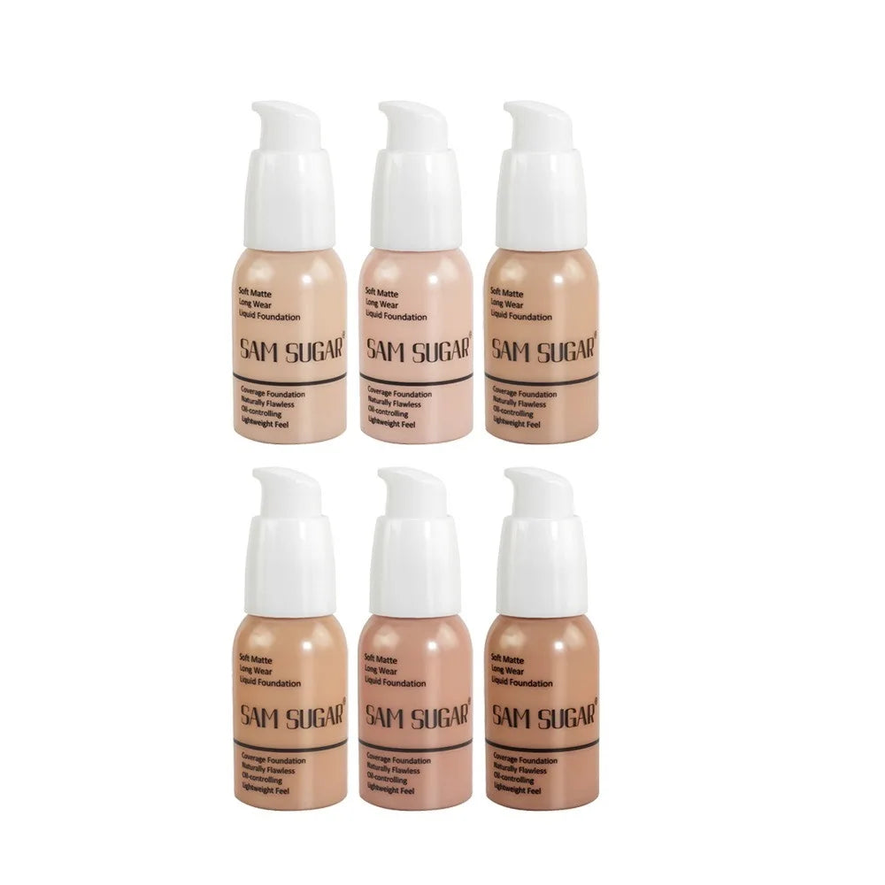Correcteur 6 Couleurs & Fond de Teint Liquide – Longue Tenue, Contrôle du Sébum, Texture Douce et Naturelle, Hydratant, Waterproof