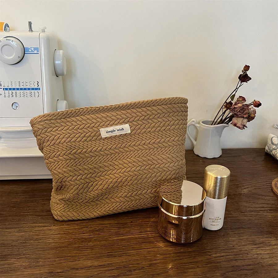 Woven Cosmetic Travel Bag