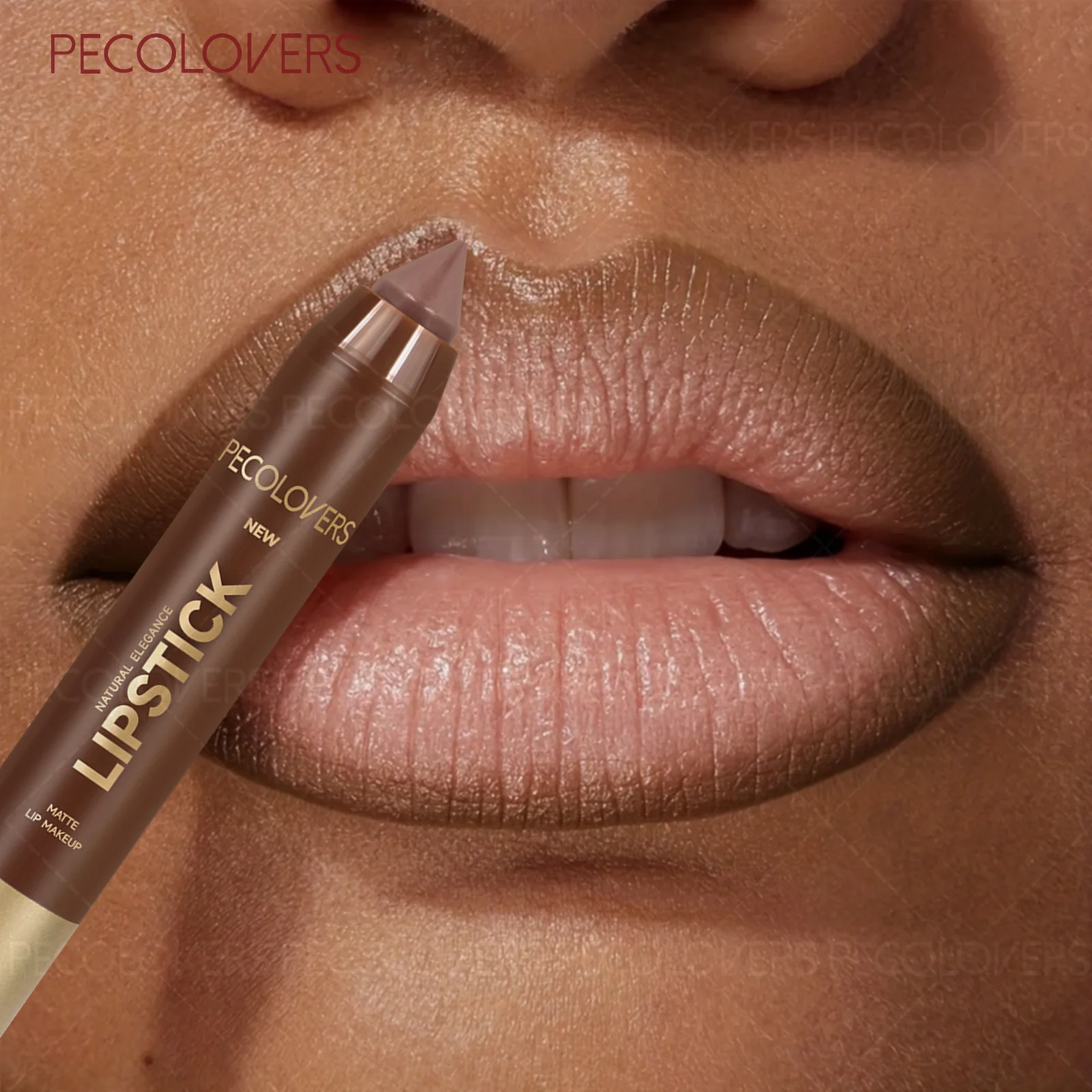 Crayon à Lèvres Mat Marron – Double Usage Contour et Rouge à Lèvres, Waterproof, Longue Tenue, Fini Naturel, Idéal Cadeau