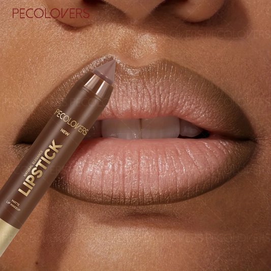 Crayon à Lèvres Mat Marron – Double Usage Contour et Rouge à Lèvres, Waterproof, Longue Tenue, Fini Naturel, Idéal Cadeau