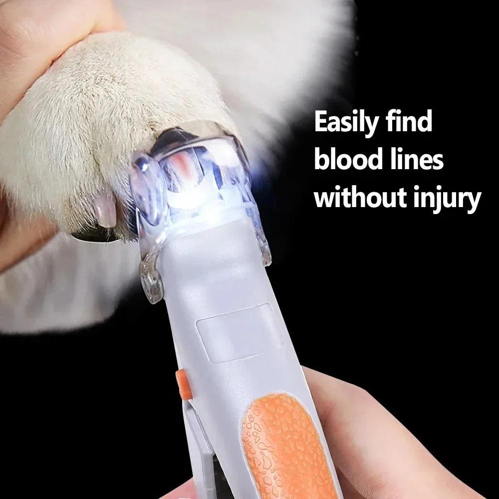 Professional Pet Nail Clipper with LED Light – Precision Grooming Tool for Dogs & Cats