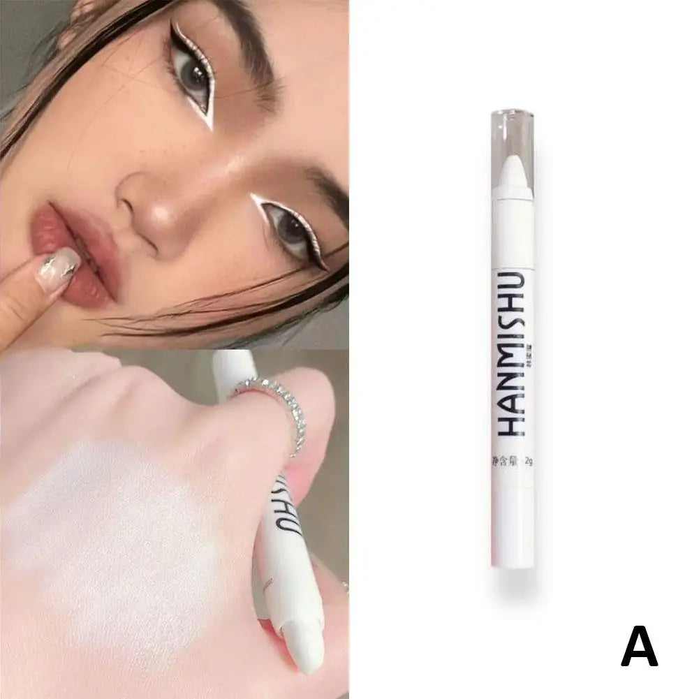 Stick Highlighter Scintillant — Crayon Fard à Paupières Blanc Pailleté, Illumine le Regard, Effet Éclatant et Dazzling, Maquillage Highlighter