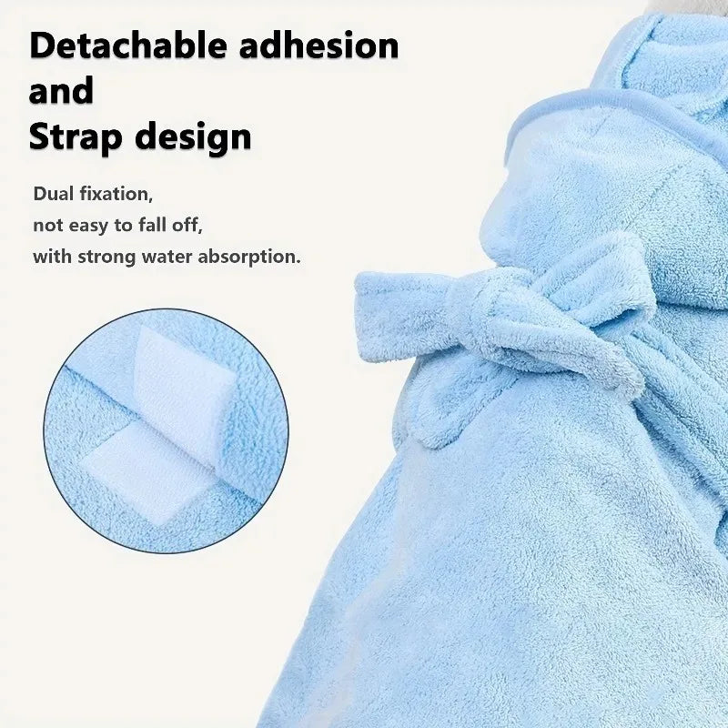 Quick-Dry Pet Bathrobe – Super Absorbent Towel Robe for Dogs & Cats